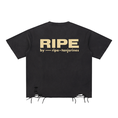 "This World Will Rot" Snow Washed Raw-Hem T-Shirt