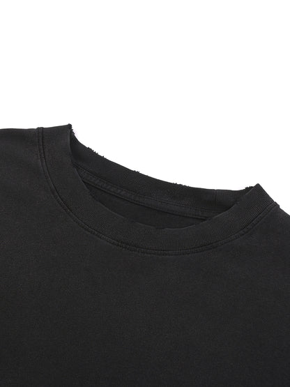 "This World Will Rot" Snow Washed Raw-Hem T-Shirt